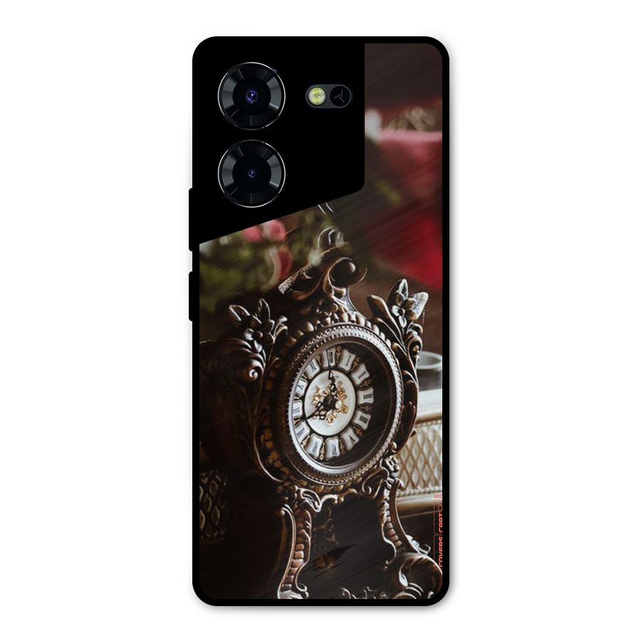 Ancient Clock Metal Back Case for Tecno Pova 5 Pro 5G