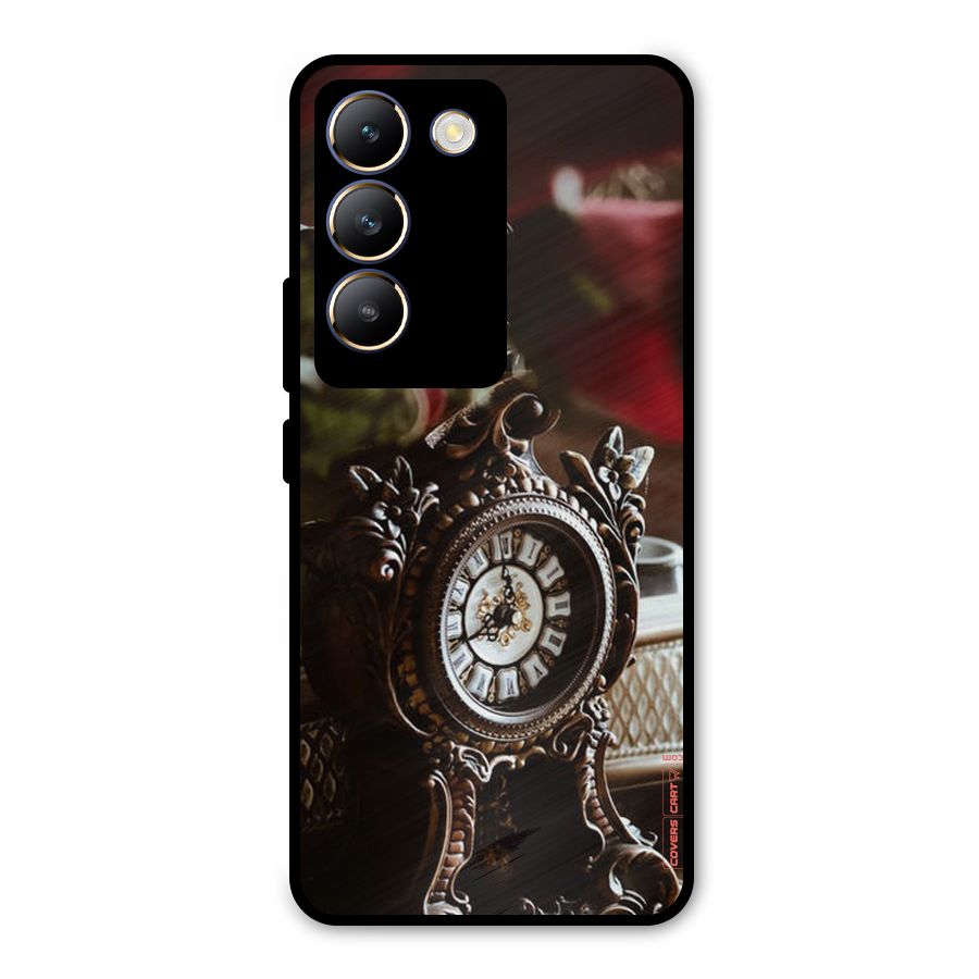 Ancient Clock Metal Back Case for Vivo T3 5G