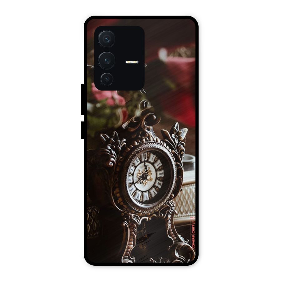 Ancient Clock Metal Back Case for Vivo V23 5G