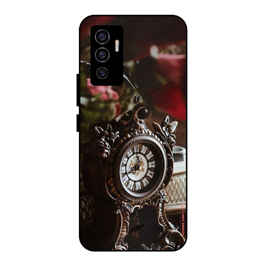 Ancient Clock Metal Back Case for Vivo V23e