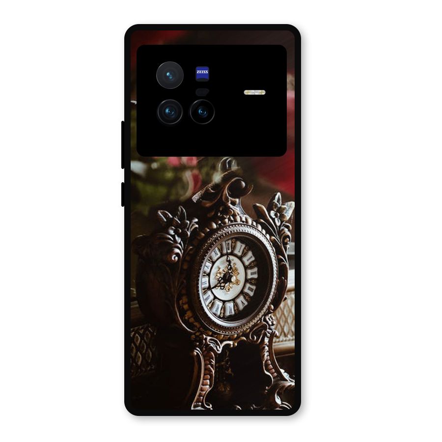 Ancient Clock Metal Back Case for Vivo X80