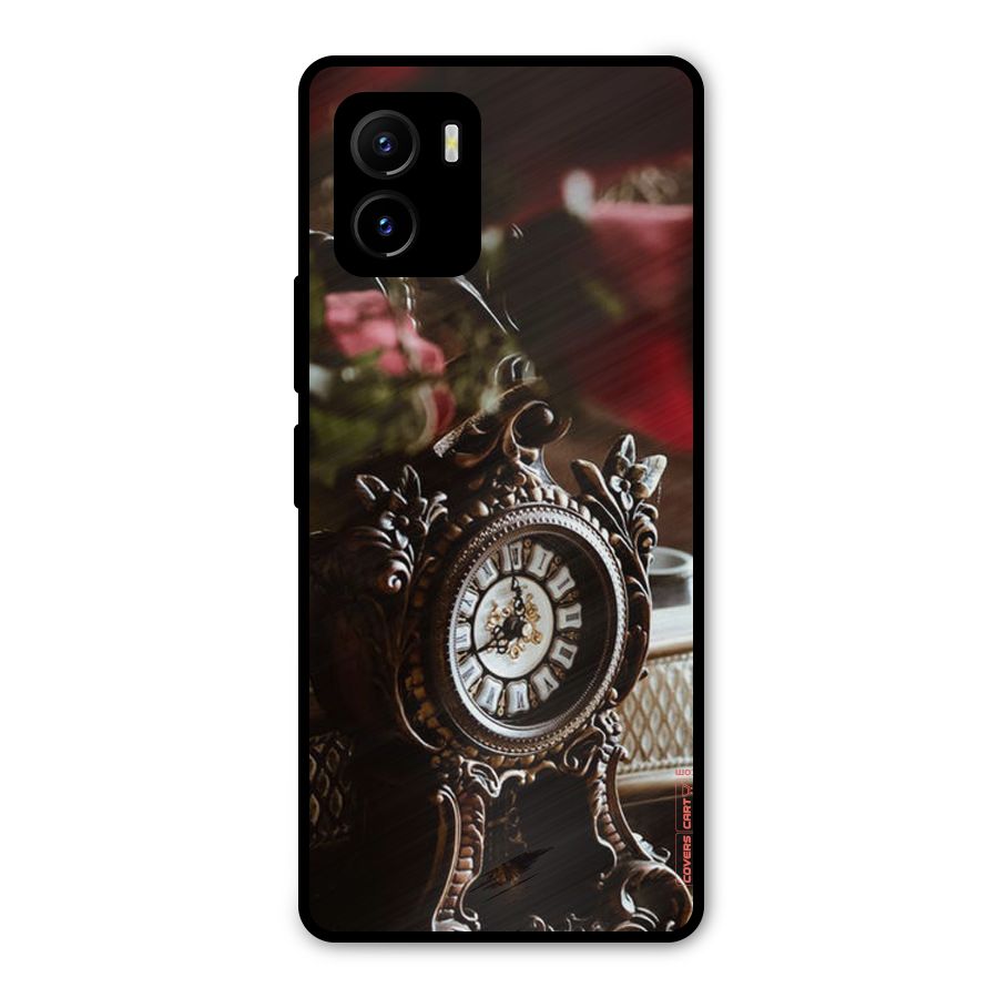 Ancient Clock Metal Back Case for Vivo Y15s