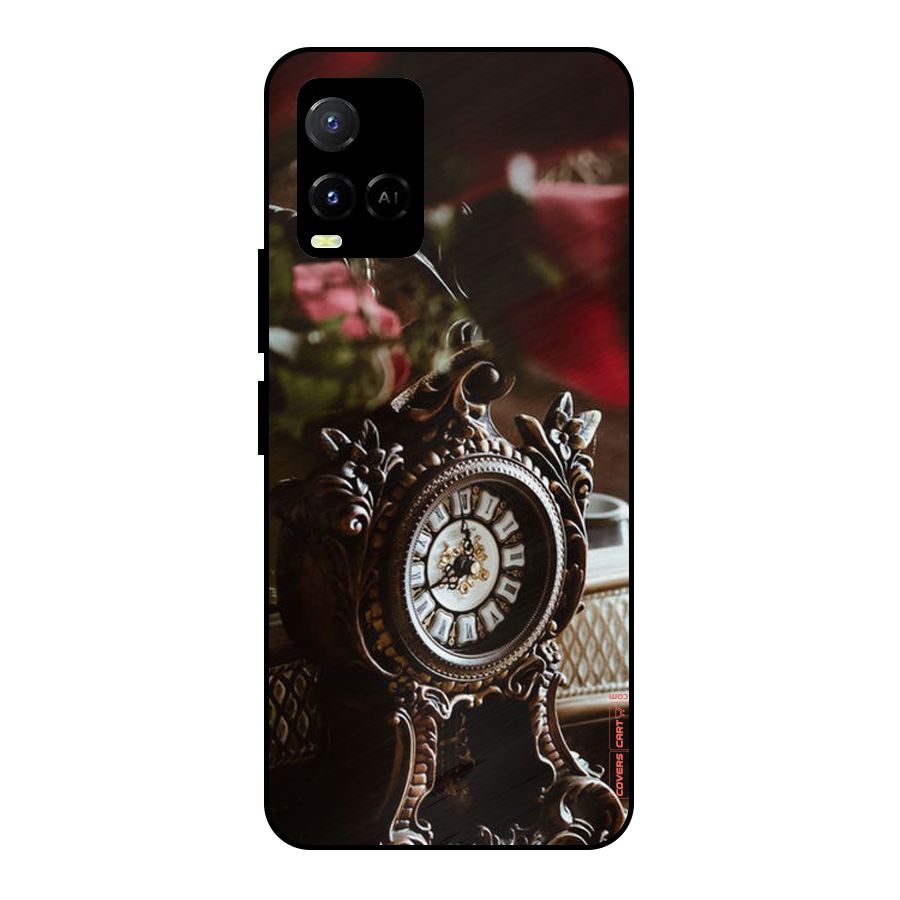 Ancient Clock Metal Back Case for Vivo Y21 2021