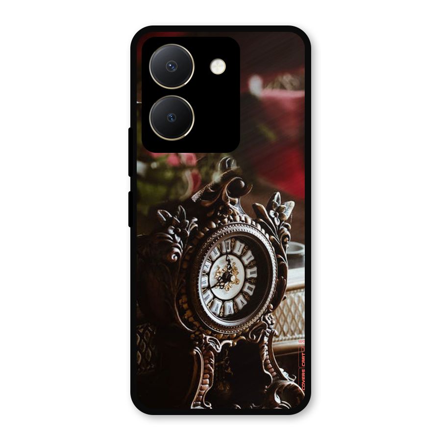 Ancient Clock Metal Back Case for Vivo Y36