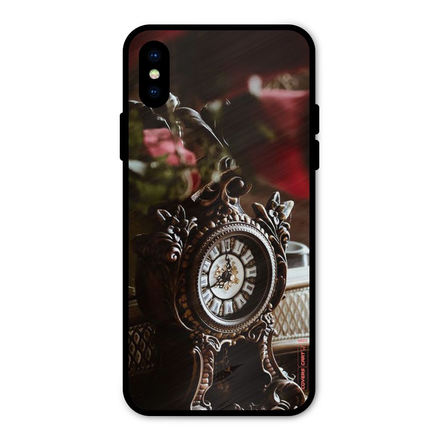 Ancient Clock Metal Back Case for iPhone X