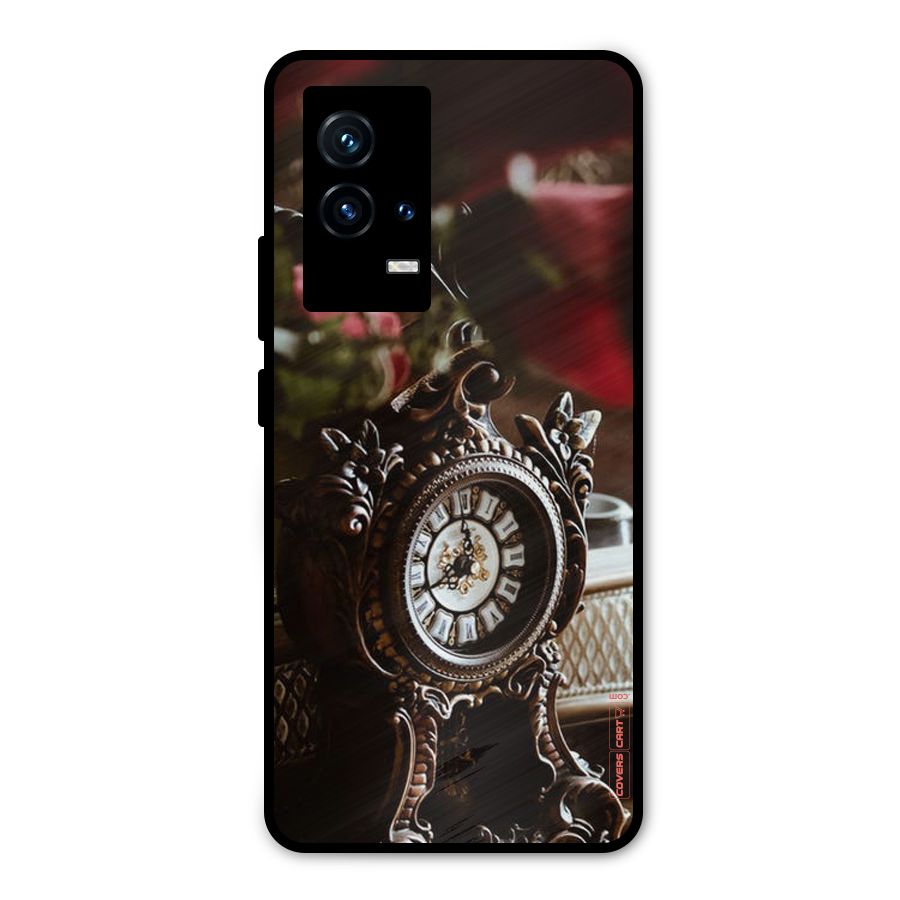 Ancient Clock Metal Back Case for iQOO 9 5G