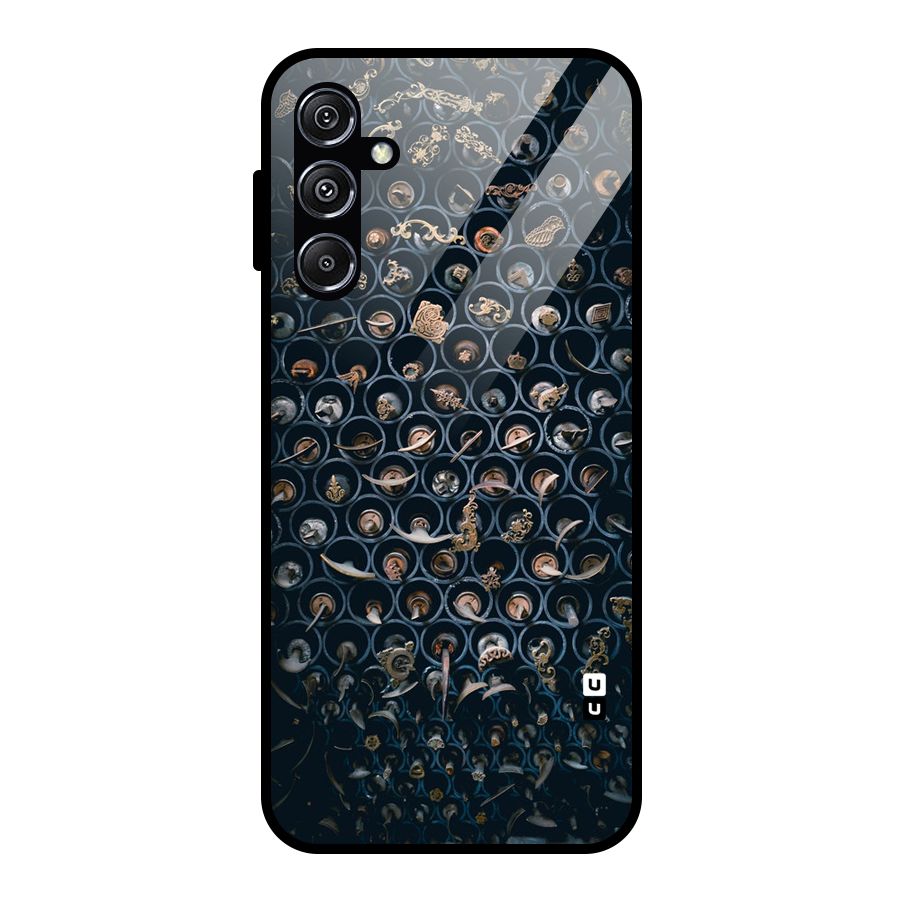 Ancient Wall Circles Glass Back Case for Galaxy M34 5G