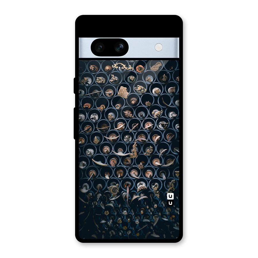 Ancient Wall Circles Glass Back Case for Google Pixel 7a