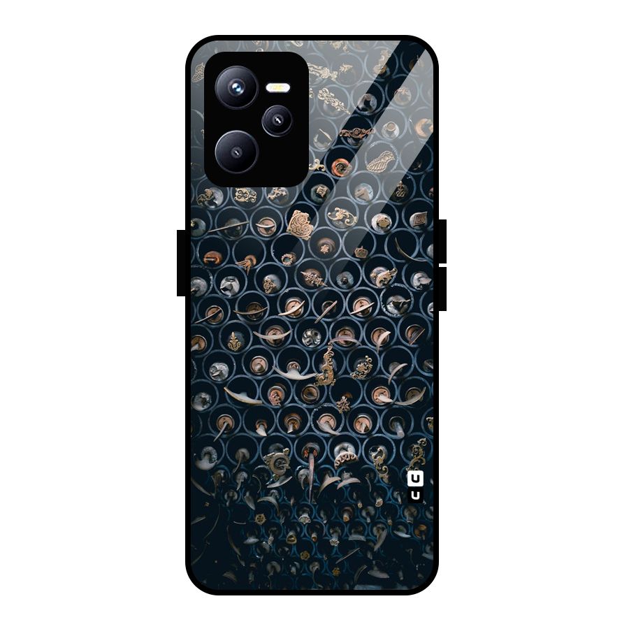 Ancient Wall Circles Glass Back Case for Realme C35