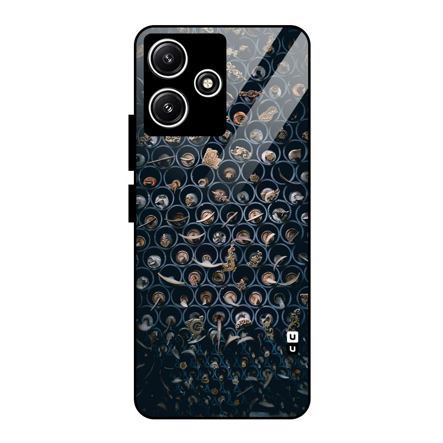 Ancient Wall Circles Glass Back Case for Redmi 12 5G