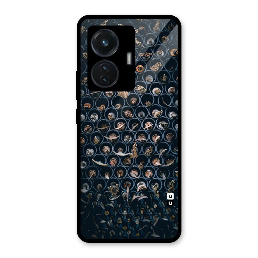 Ancient Wall Circles Glass Back Case for Vivo T1 44W