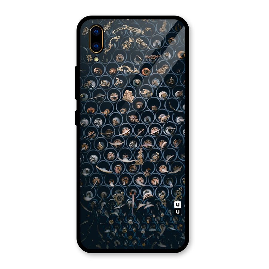 Ancient Wall Circles Glass Back Case for Vivo V11 Pro