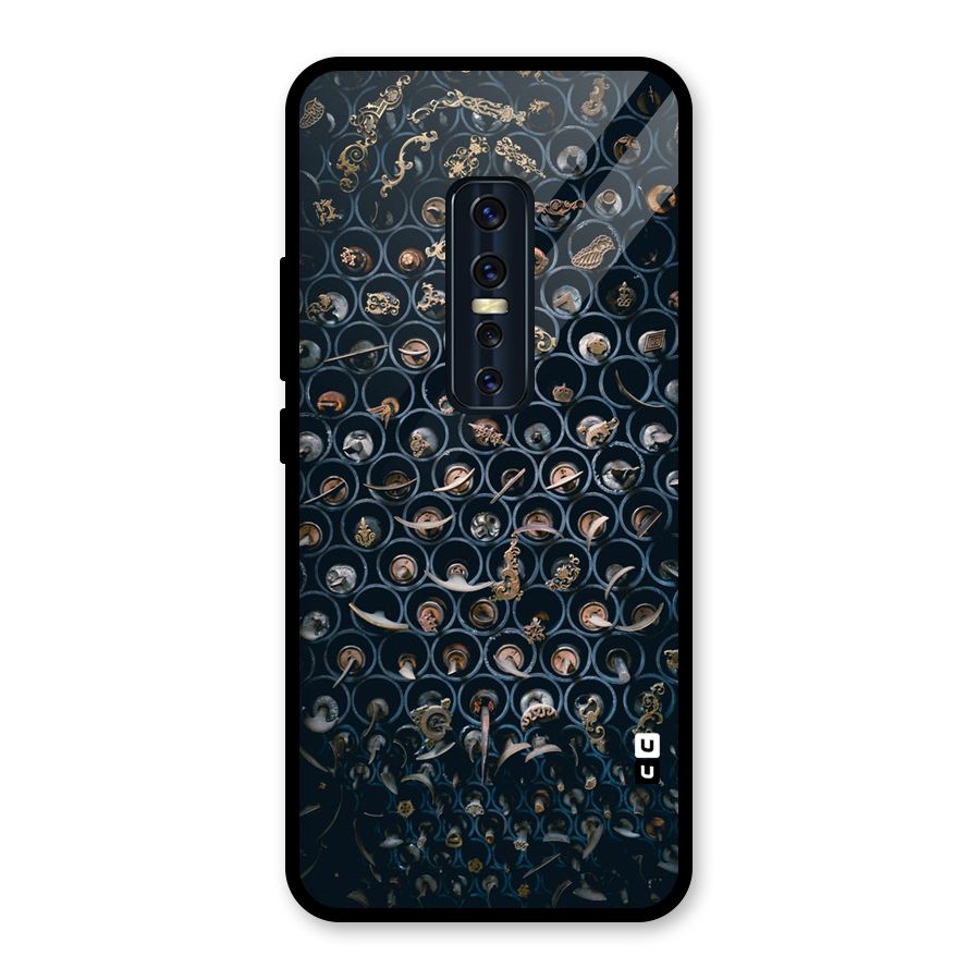 Ancient Wall Circles Glass Back Case for Vivo V17 Pro