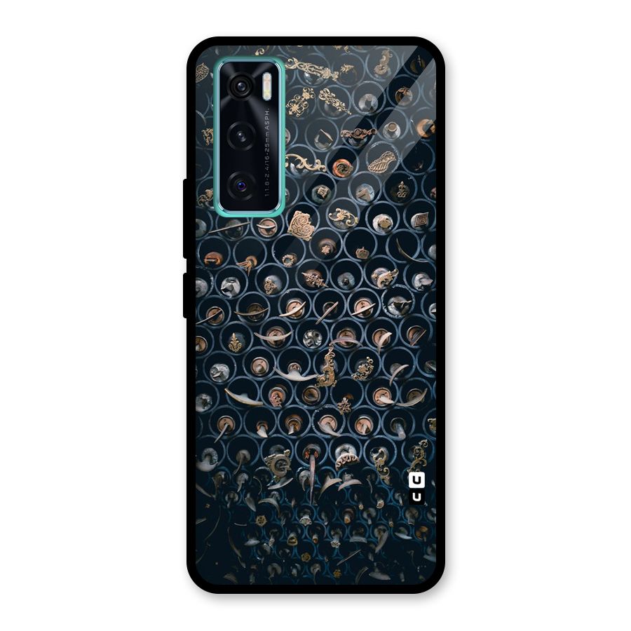 Ancient Wall Circles Glass Back Case for Vivo V20 SE