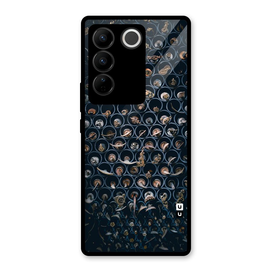 Ancient Wall Circles Glass Back Case for Vivo V27
