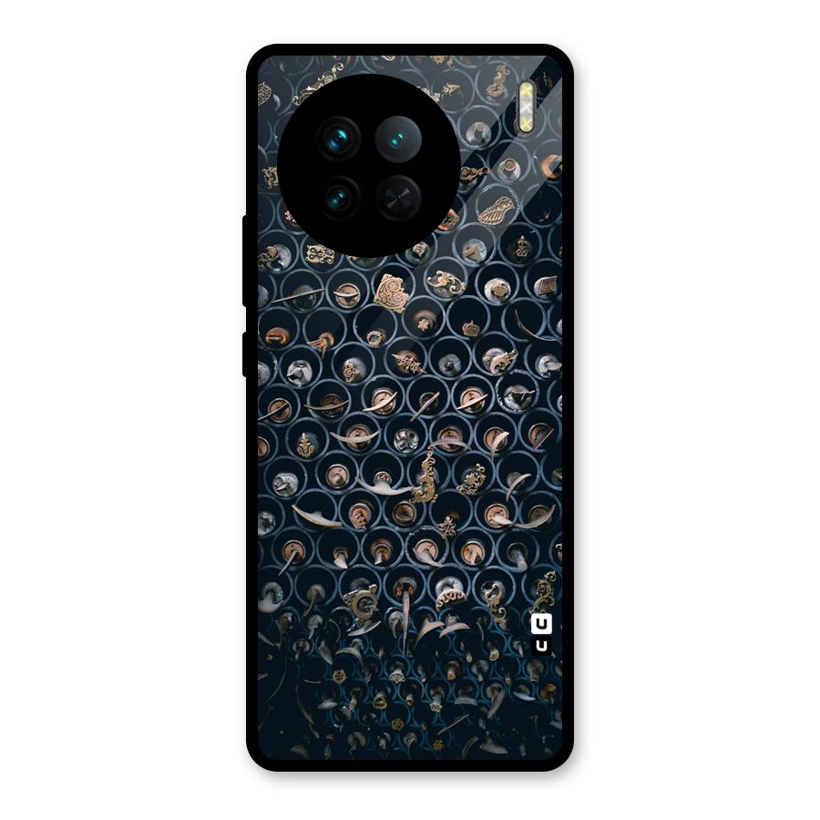 Ancient Wall Circles Glass Back Case for Vivo X90