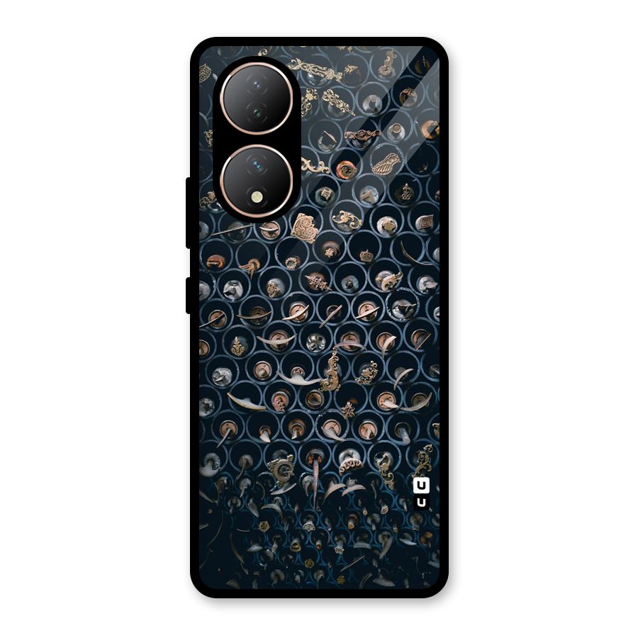 Ancient Wall Circles Glass Back Case for Vivo Y100A