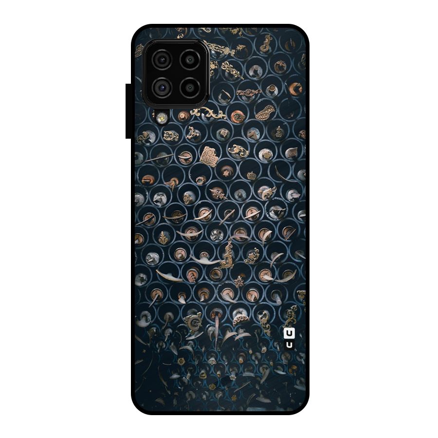 Ancient Wall Circles Metal Back Case for Galaxy A22 4G