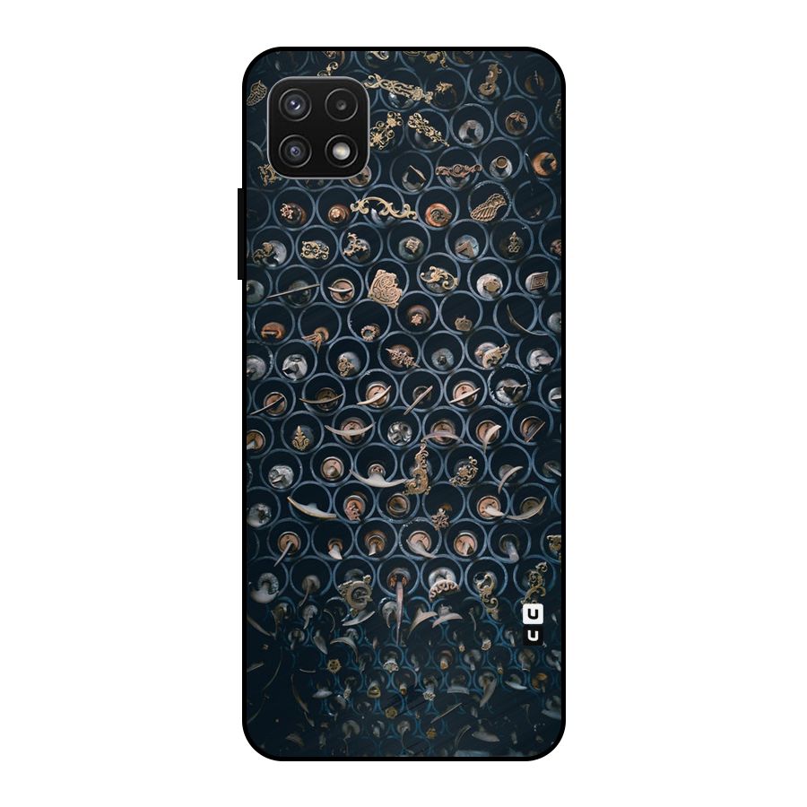 Ancient Wall Circles Metal Back Case for Galaxy A22 5G
