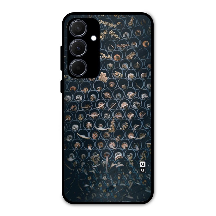 Ancient Wall Circles Metal Back Case for Galaxy A35