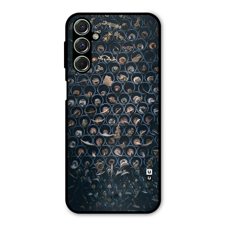 Ancient Wall Circles Metal Back Case for Galaxy F34
