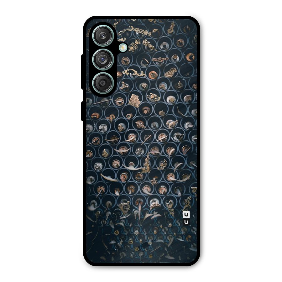 Ancient Wall Circles Metal Back Case for Galaxy M55 5G