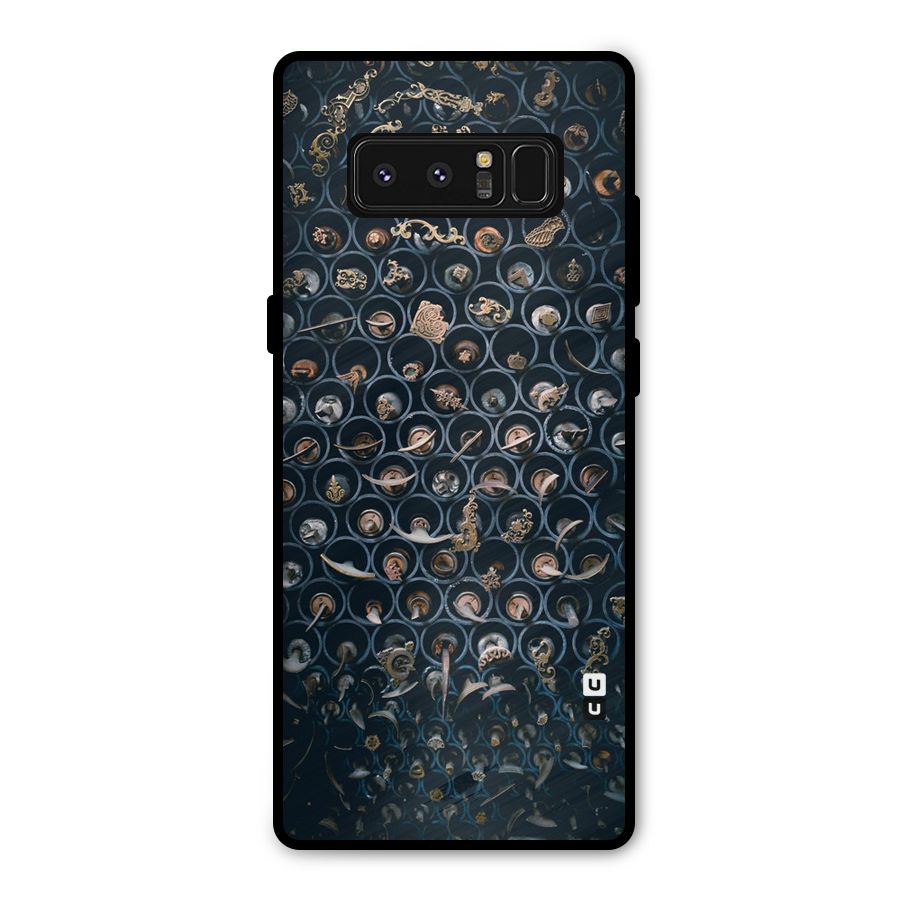 Ancient Wall Circles Metal Back Case for Galaxy Note 8