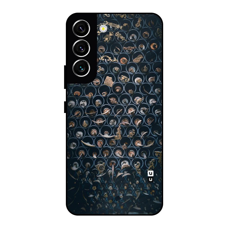 Ancient Wall Circles Metal Back Case for Galaxy S22 5G