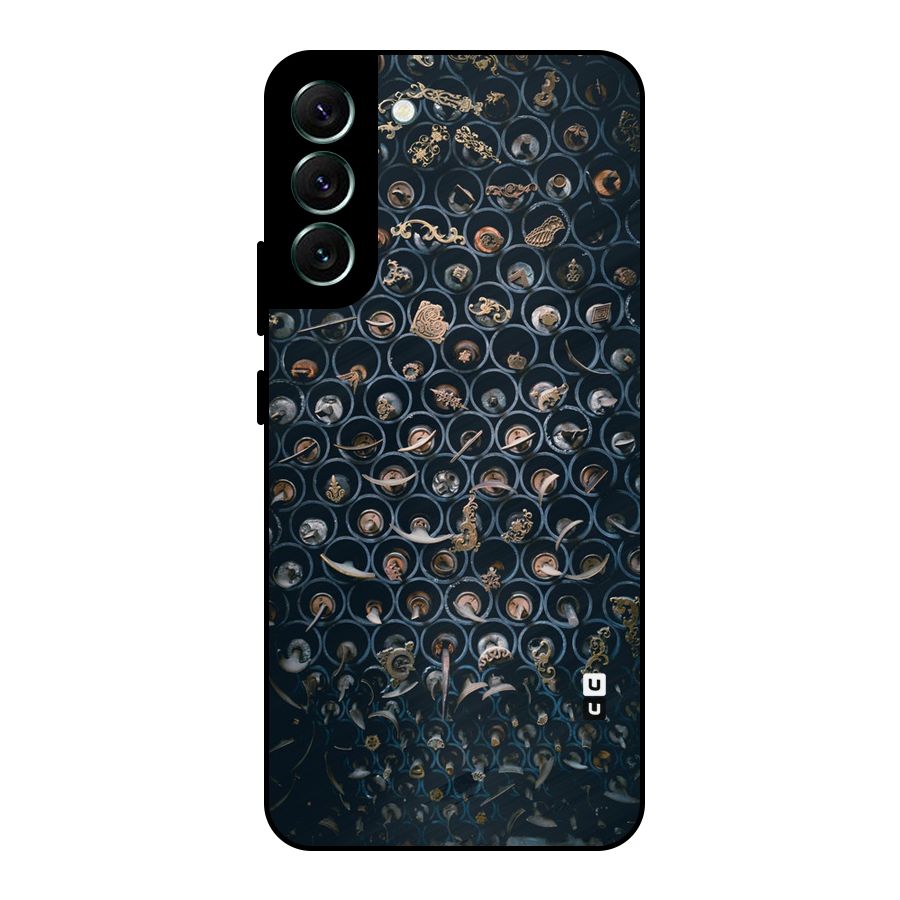 Ancient Wall Circles Metal Back Case for Galaxy S22 Plus 5G