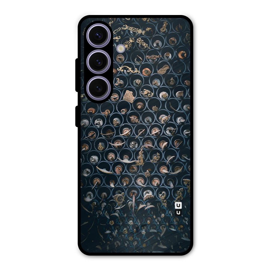 Ancient Wall Circles Metal Back Case for Galaxy S24
