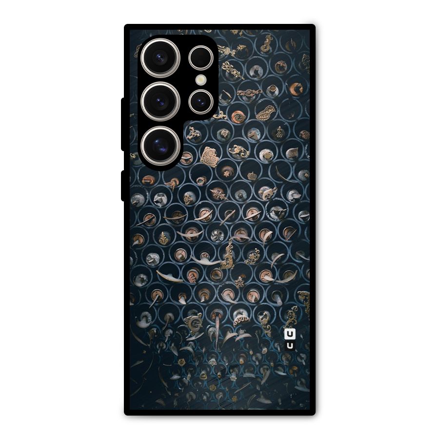 Ancient Wall Circles Metal Back Case for Galaxy S24 Ultra