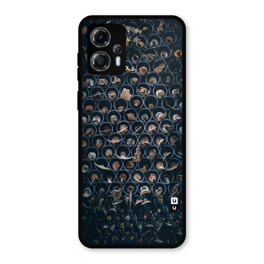 Ancient Wall Circles Metal Back Case for Moto G13