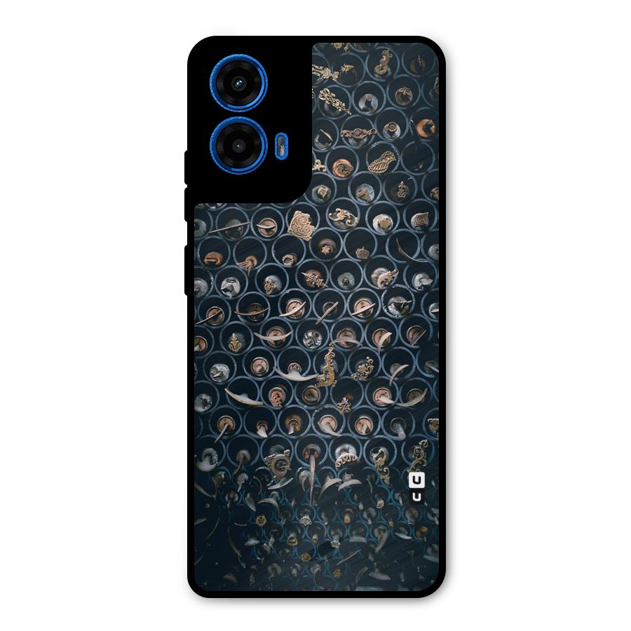 Ancient Wall Circles Metal Back Case for Moto G45