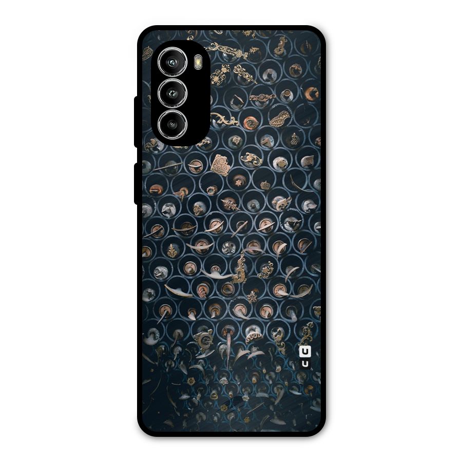 Ancient Wall Circles Metal Back Case for Moto G52