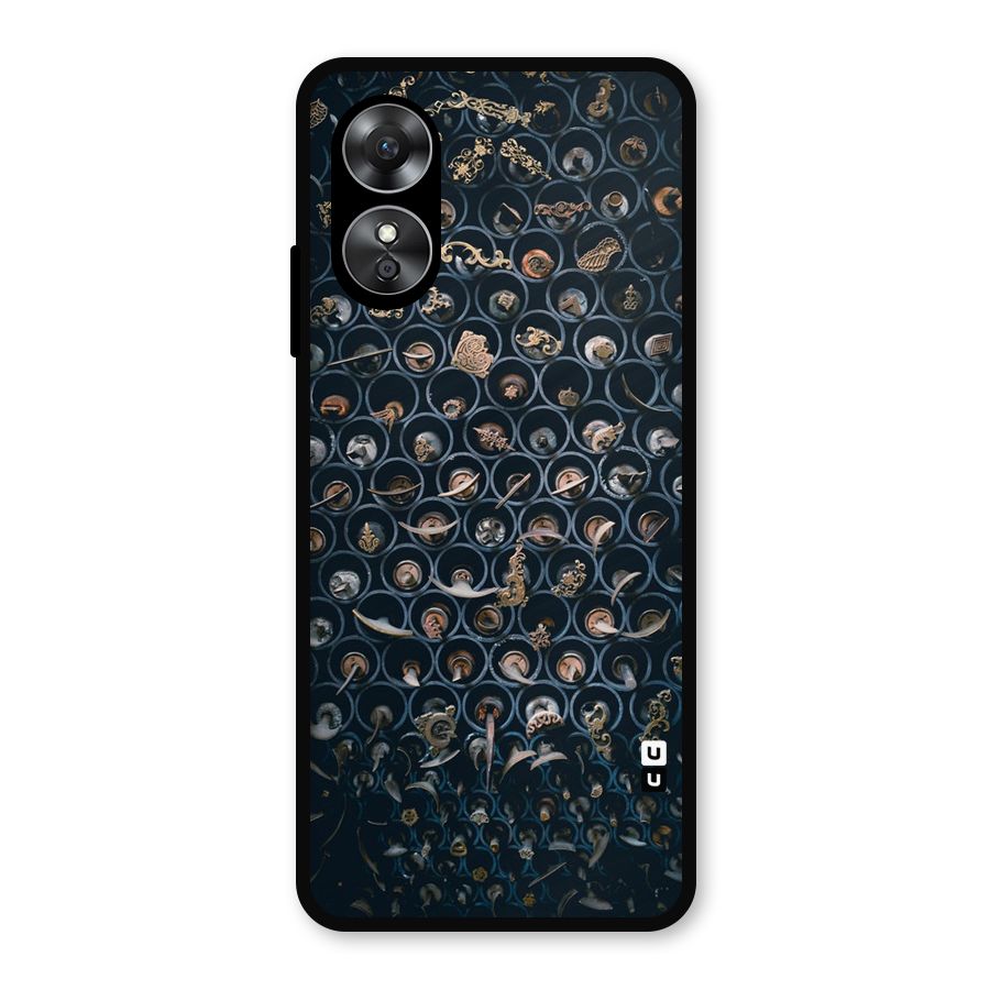 Ancient Wall Circles Metal Back Case for Oppo A17