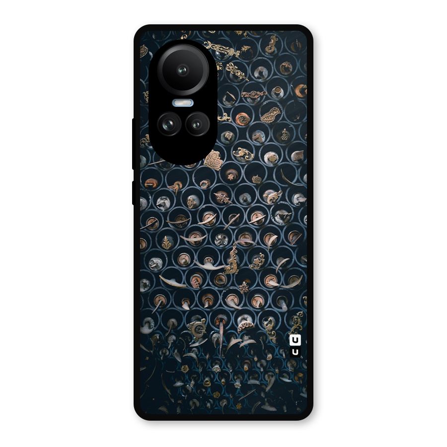 Ancient Wall Circles Metal Back Case for Oppo Reno10 Pro