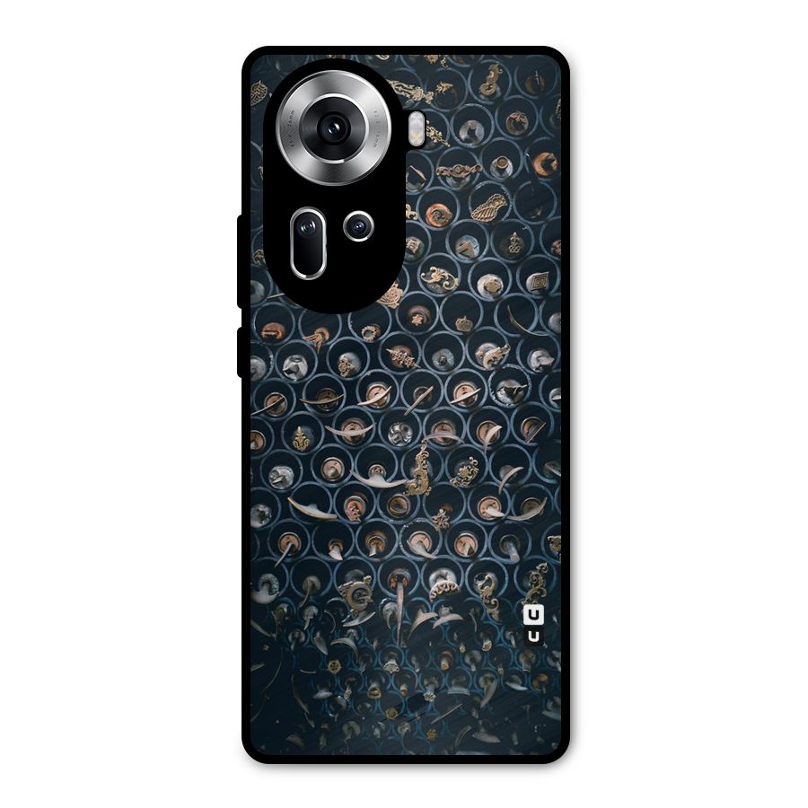 Ancient Wall Circles Metal Back Case for Oppo Reno11 5G