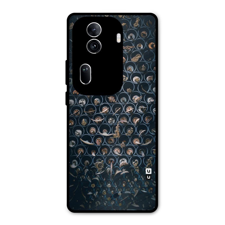 Ancient Wall Circles Metal Back Case for Oppo Reno11 Pro 5G