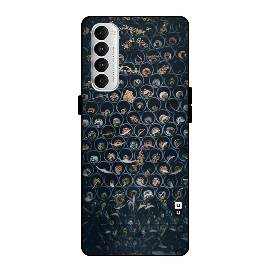 Ancient Wall Circles Metal Back Case for Oppo Reno4 Pro