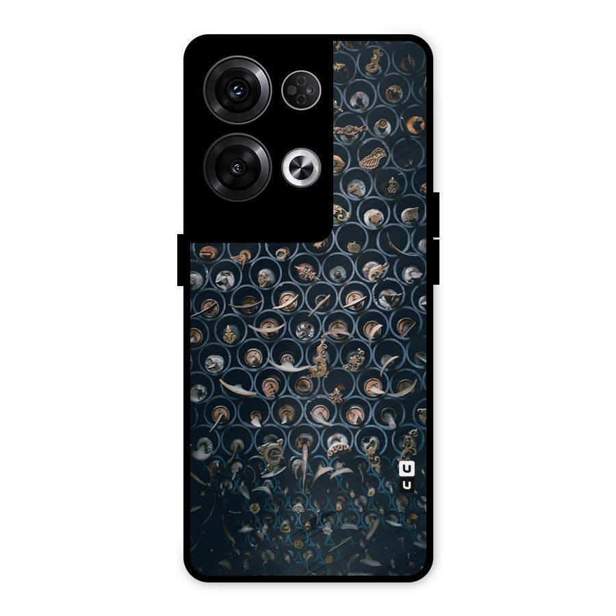 Ancient Wall Circles Metal Back Case for Oppo Reno8 Pro 5G