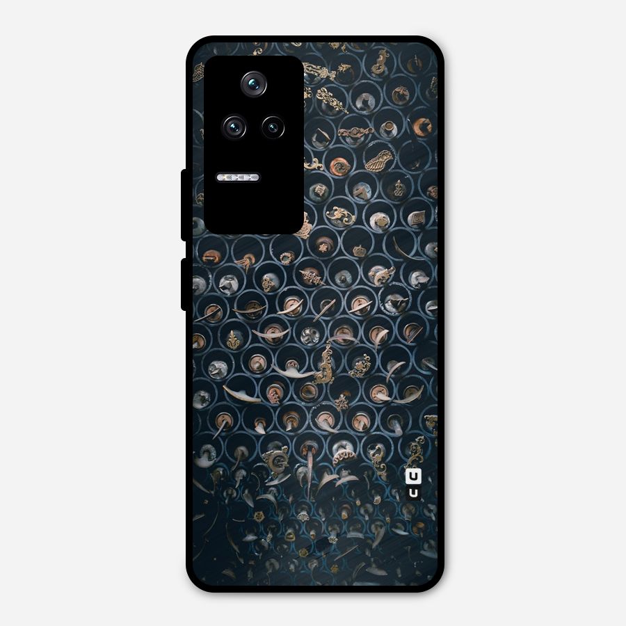 Ancient Wall Circles Metal Back Case for Poco F4 5G