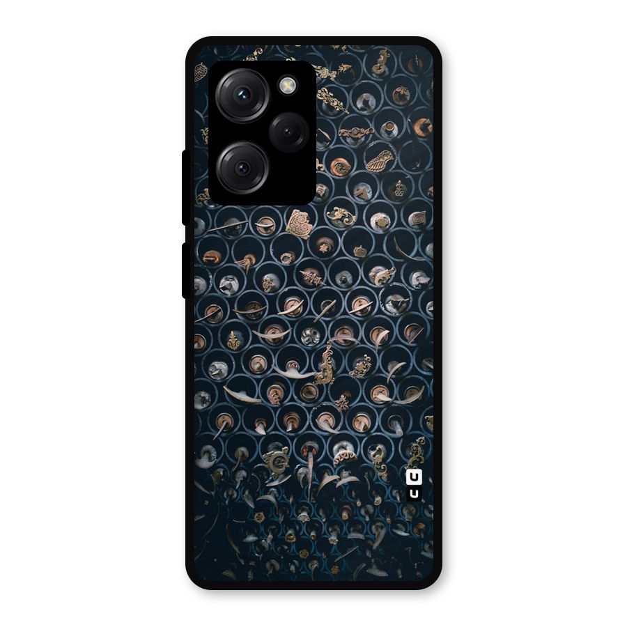 Ancient Wall Circles Metal Back Case for Poco X5 Pro