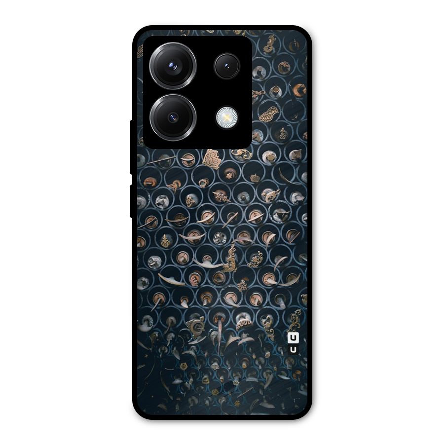 Ancient Wall Circles Metal Back Case for Poco X6