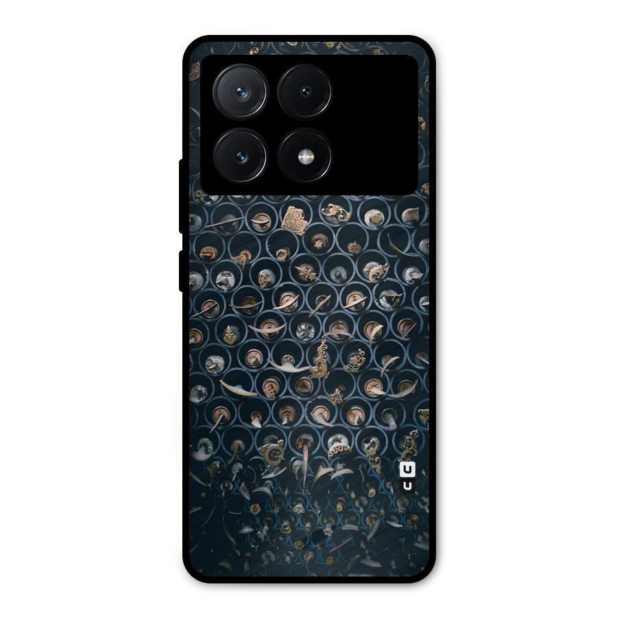 Ancient Wall Circles Metal Back Case for Poco X6 Pro