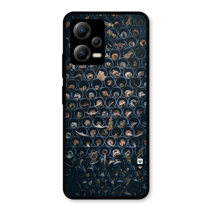 Ancient Wall Circles Metal Back Case for Redmi Note 12 5G