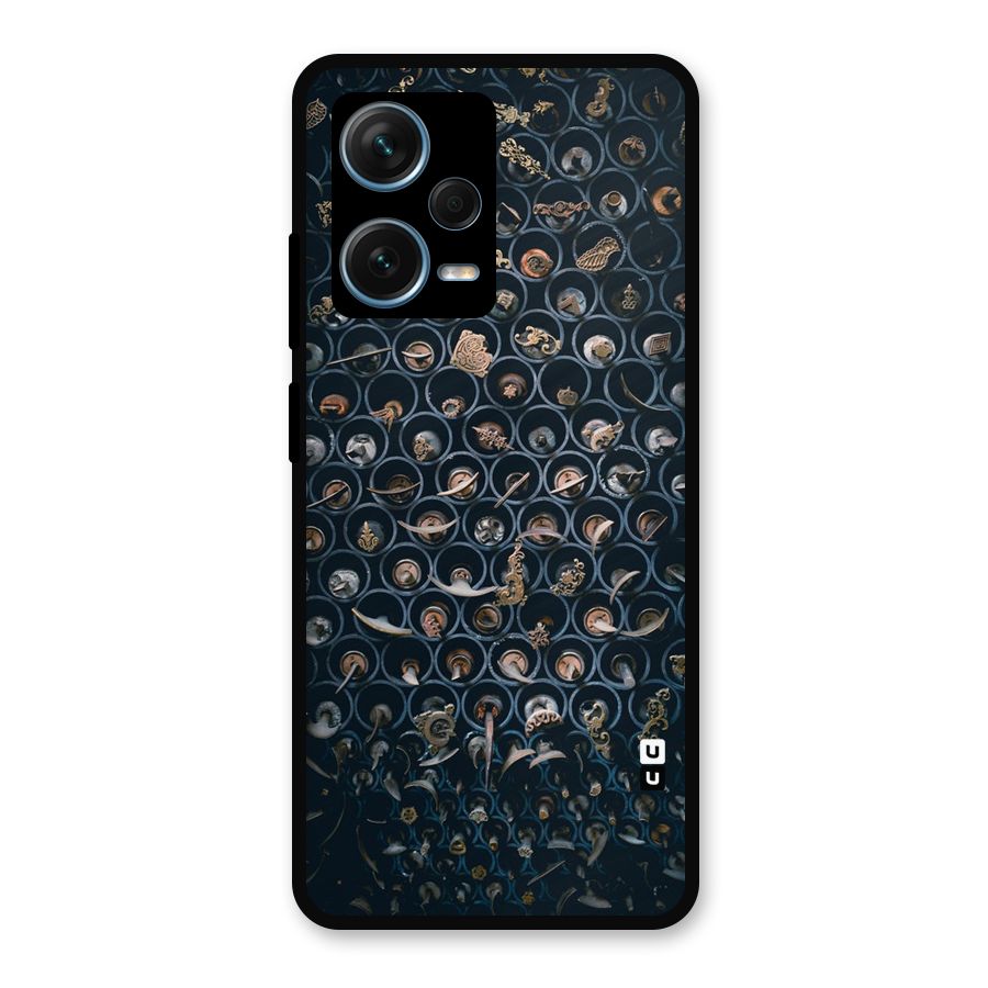 Ancient Wall Circles Metal Back Case for Redmi Note 12 Pro Plus 5G