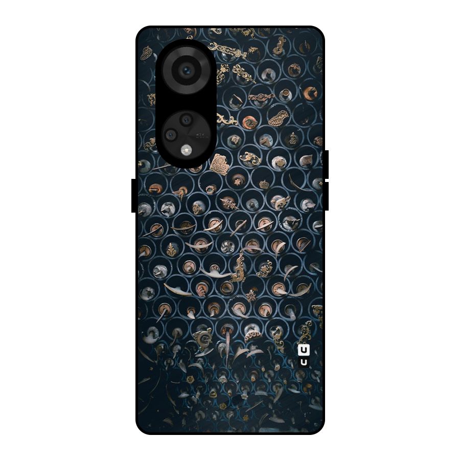 Ancient Wall Circles Metal Back Case for Reno8 T 5G