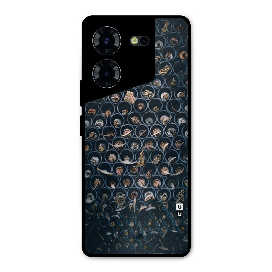 Ancient Wall Circles Metal Back Case for Tecno Pova 5 Pro 5G