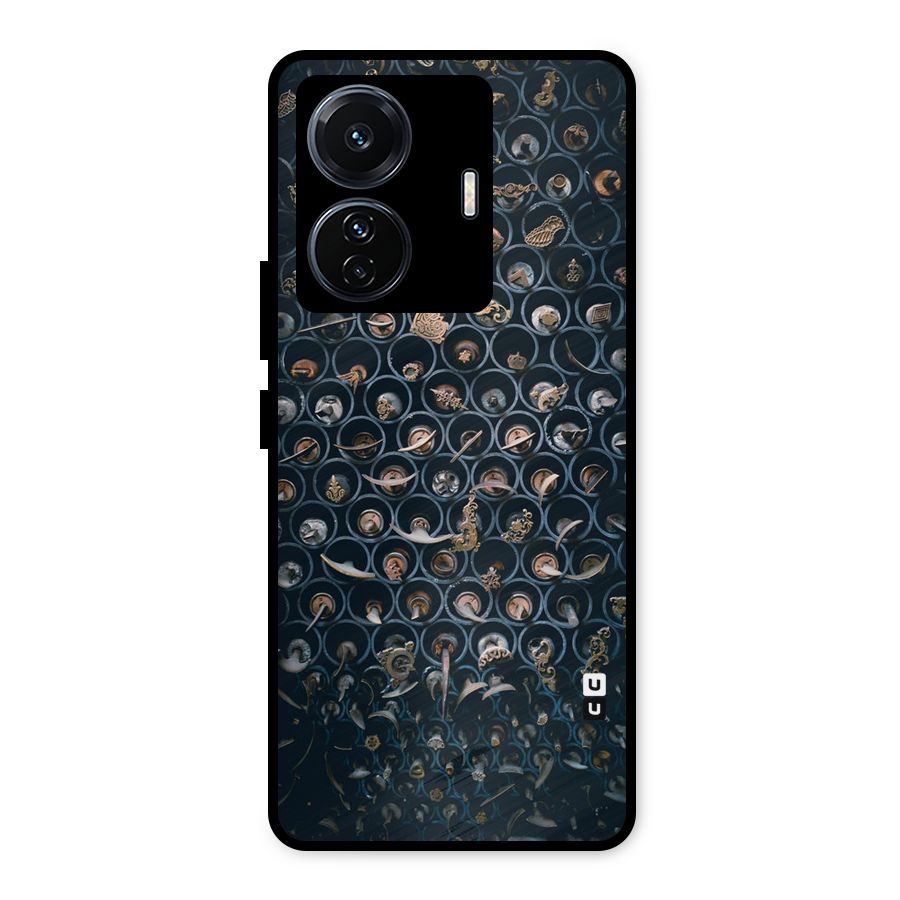 Ancient Wall Circles Metal Back Case for Vivo T1 Pro