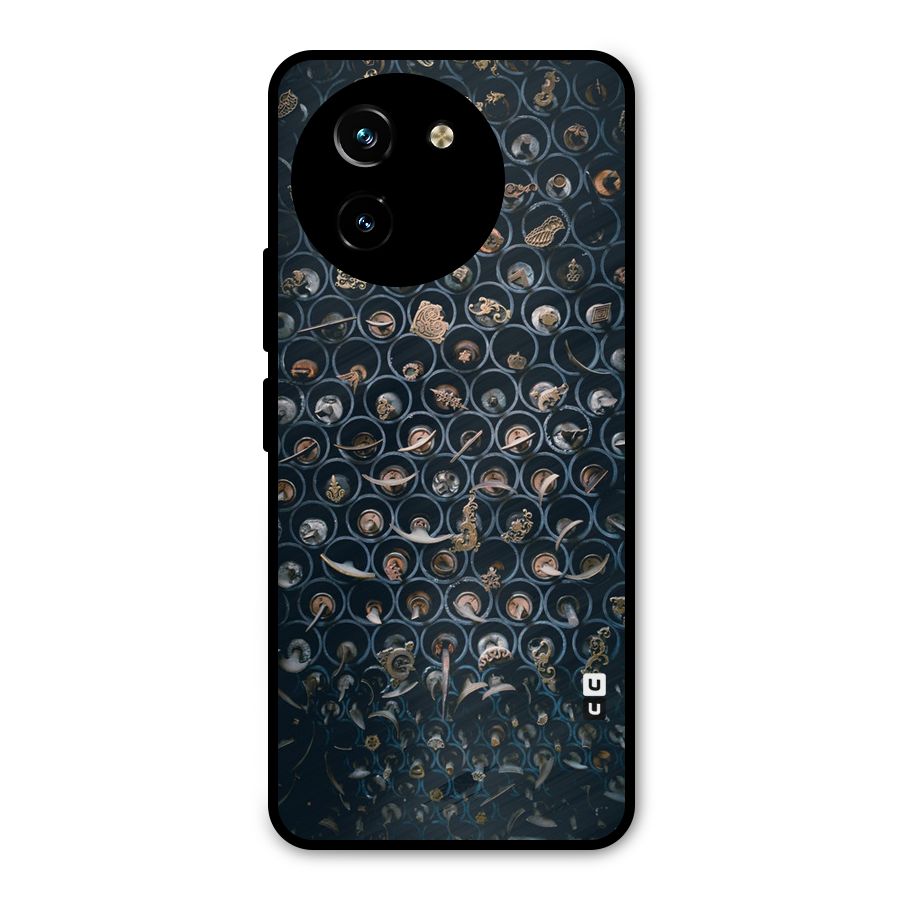 Ancient Wall Circles Metal Back Case for Vivo T3x